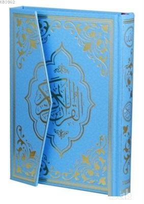Kur'an-ı Kerim Gökkuşağı Renkli Mavi Cilt (Mühürlü)