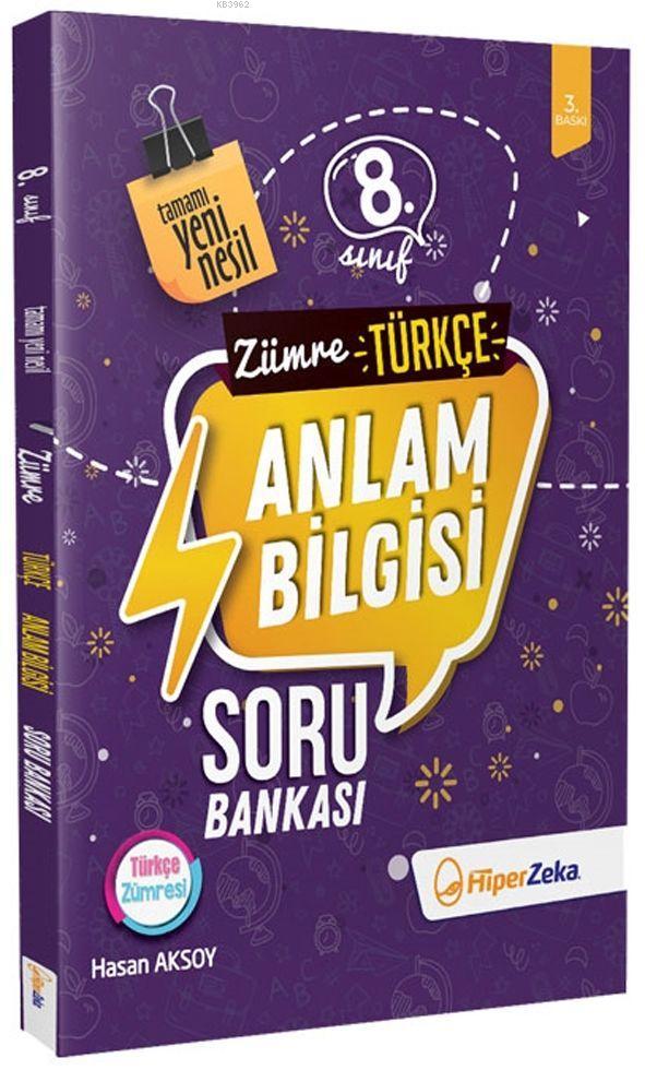 Hiper Zeka Yayınları 8. Sınıf LGS Türkçe Anlam Bilgisi Yeni Nesil Soru Bankası Zümre  Hiper Zeka 