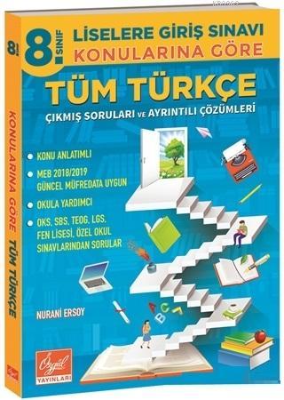 Özgül Yayınları 8. Sınıf LGS Konularına Göre Tüm Türkçe Çıkmış Sorular ve Ayrıntılı Çözümleri Özgül 