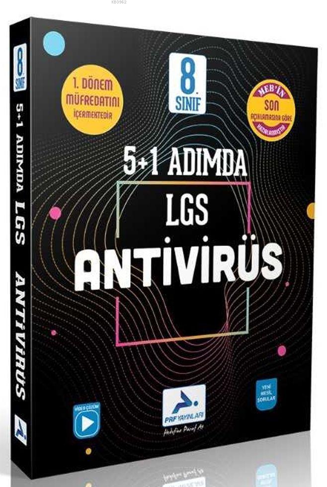 Paraf Yayınları 8. Sınıf 1. Dönem LGS 5 + 1 Adımda Antivirüs Deneme PRF Paraf 