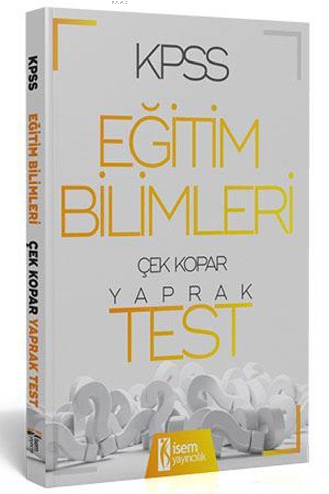 İsem 2020 KPSS Eğitim Bilimleri Çek Kopar Yaprak Test İsem Yayıncılık