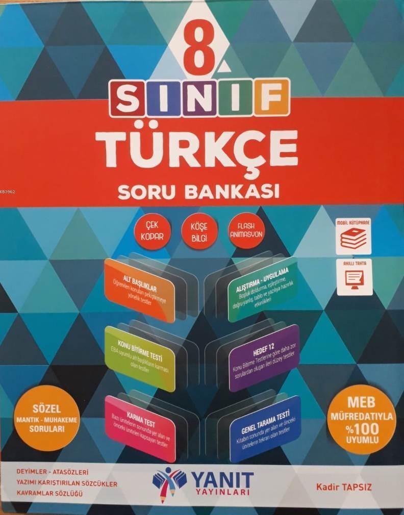 Yanıt Yayınları 8. Sınıf LGS Türkçe Soru Bankası Yanıt 