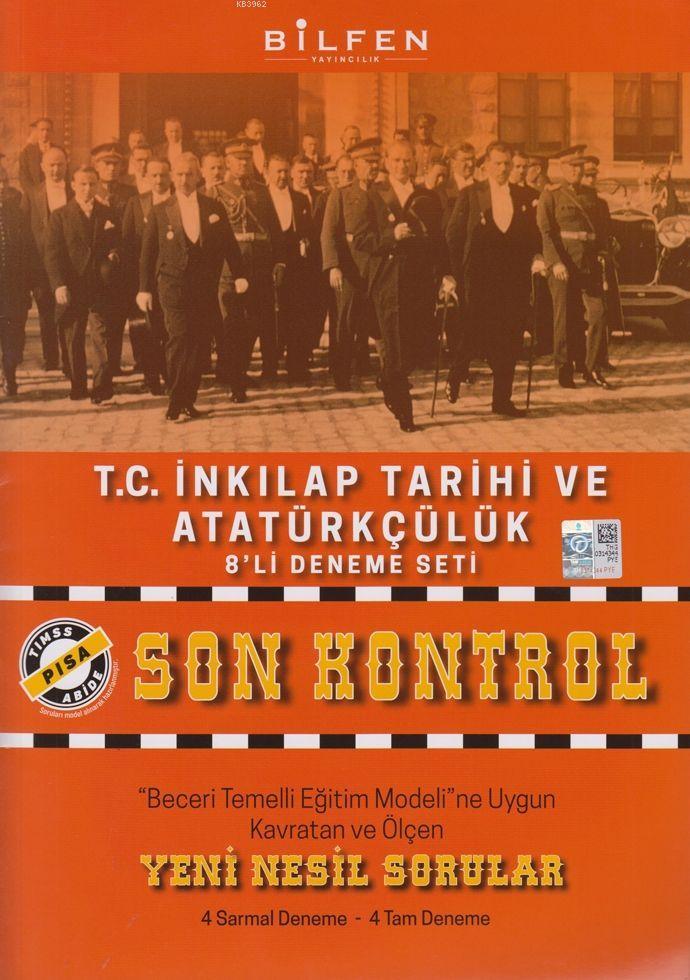 Bilfen Yayınları 8. Sınıf LGS T.C. İnkılap Tarihi ve Atatürkçülük Son Kontrol 8 li Deneme Seti Bilfen 
