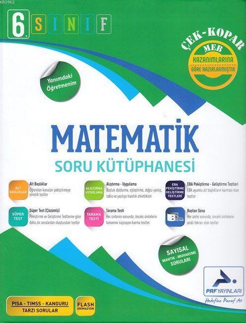 Paraf Yayınları 6. Sınıf Matematik Soru Kütüphanesi Çek Kopar Paraf 