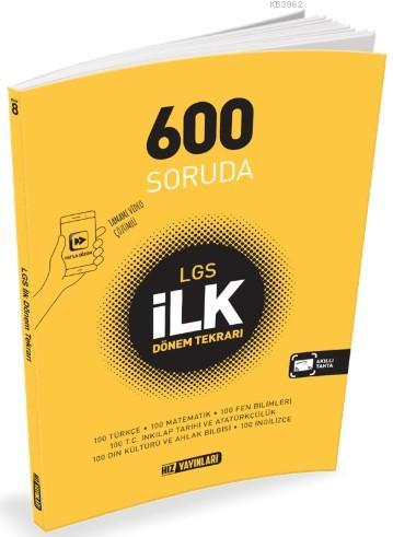 Hız Yayınları 8. Sınıf 1. Dönem LGS 600 Soruda LGS İlk Dönem Tekrarı Hız 