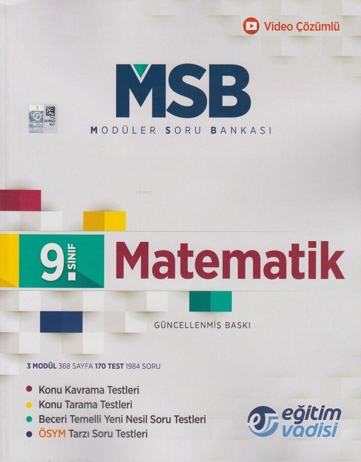 Eğitim Vadisi Yayınları 9. Sınıf Matematik Modüler Soru Bankası Eğitim Vadisi 