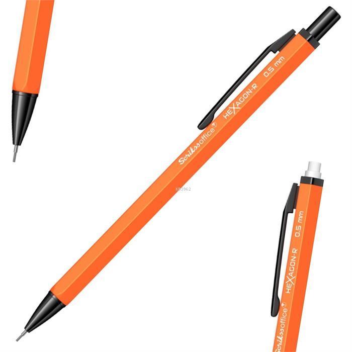 Scrikss Hexagon Neon Versatil Kalem 0.7 Mm Turuncu