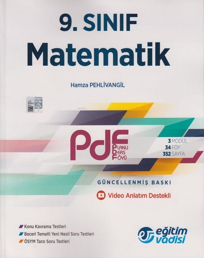 Eğitim Vadisi Yayınları 9. Sınıf Matematik PDF Planlı Ders Föyü Eğitim Vadisi 