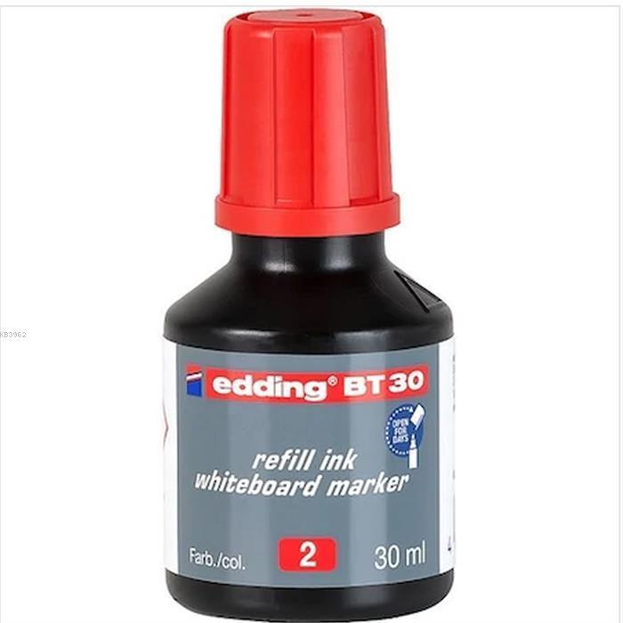 Edding Bt30 Tahta Kalemi Mürekkebi 30Ml 2Li Kutu Kırmızı