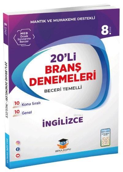 Zeka Küpü Yayınları 8. Sınıf LGS İngilizce 20 li Branş Denemeleri Zeka Küpü 