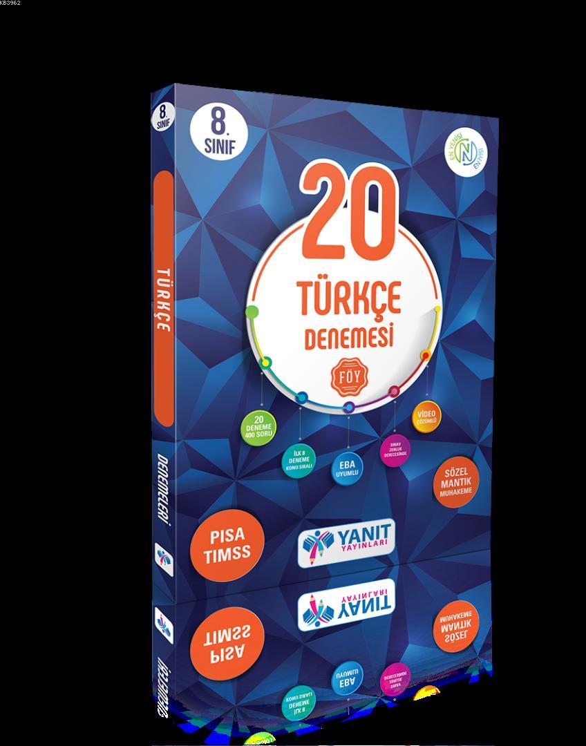 Yanıt Yayınları 8. Sınıf LGS Türkçe 20 Çözümlü Föy Deneme Yanıt 