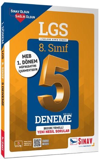 Sınav Yayınları 8. Sınıf 1. Dönem LGS Çözümlü 5 Deneme Sınav 