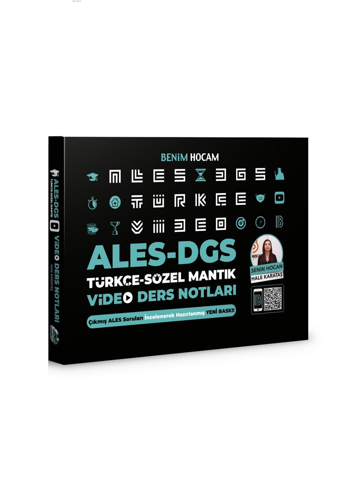 2021 ALES DGS Türkçe - Sözel Mantık Video Ders Notları Benim Hocam Yayınları