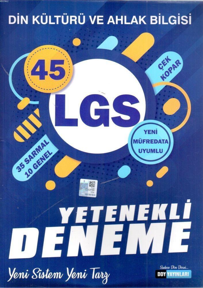 DDY Yayınları 8. Sınıf LGS Din Kültürü ve Ahlak Bilgisi Yetenekli 45 Deneme DDY 