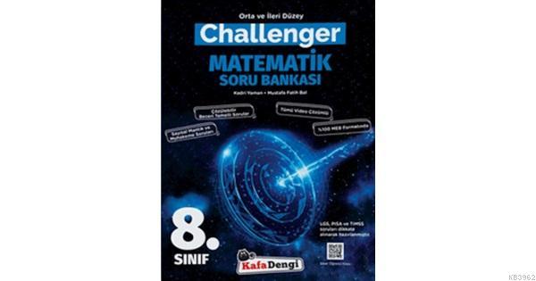 Kafadengi 8.Sınıf Challenger Matematik Soru Bankası (Tümü Video Çözümlü)