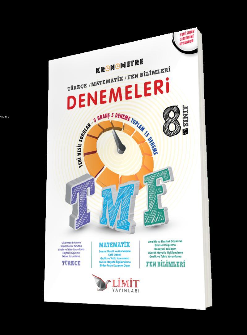 Limit Yayınları 8. Sınıf LGS Türkçe Matematik Fen Bilimleri TMF Denemeleri Limit 