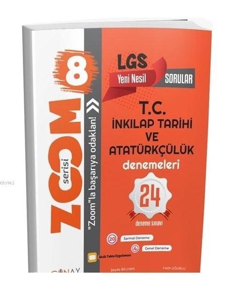 Günay Yayınları 8. Sınıf LGS Zoom T.C. İnkılap Tarihi ve Atatürkçülük 24 lü Deneme Sınavı Günay 