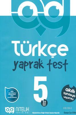 Nitelik - 5. Sınıf Türkçe Yaprak Test *Yeni* 2018-2019