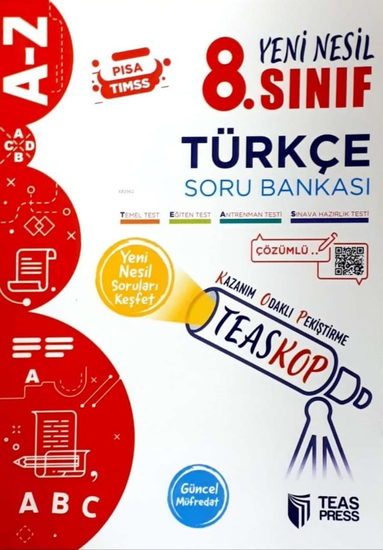 Teas Press Yayınları 8. Sınıf LGS Türkçe TeasKop Yeni Nesil Soru Bankası Teas Press 