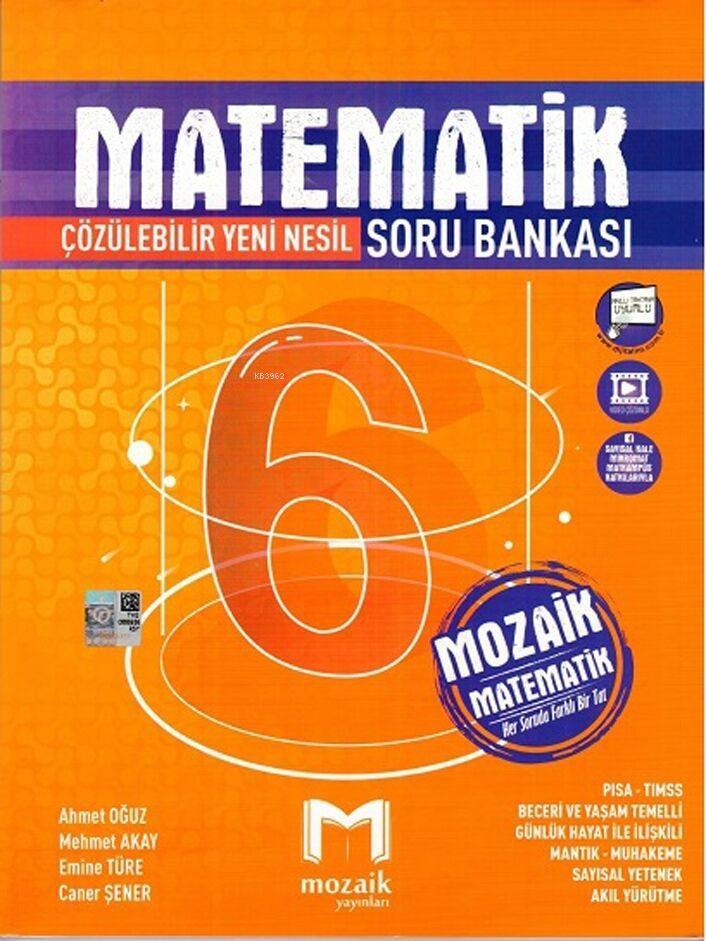  Mozaik Yayınları 6 Sınıf Matematik Soru Bankası | Mozaik (Hazırlık) | 9786257870054 | 