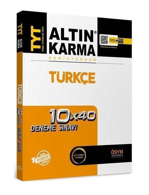Altın Karma Yayınları TYT Türkçe Tamamı Video Çözümlü 10x40 Deneme Sınavı Altın Karma 