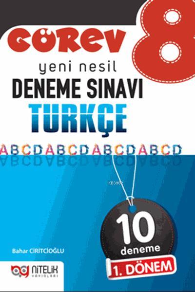 Nitelik Yayınları 8. Sınıf 1. Dönem LGS Türkçe Görev 10 Deneme Nitelik 