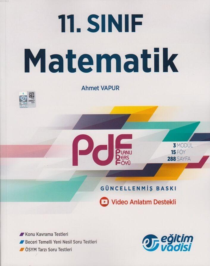 Eğitim Vadisi Yayınları 11. Sınıf Matematik PDF Planlı Ders Föyü Eğitim Vadisi 
