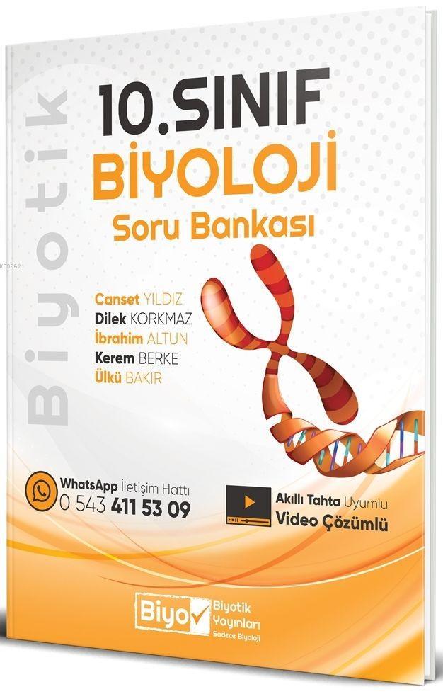  Biyotik Yayınları 10 Sınıf Biyoloji Soru Bankası | Biyotik Yayınları (Hazırlık) | 9786056938825 | 