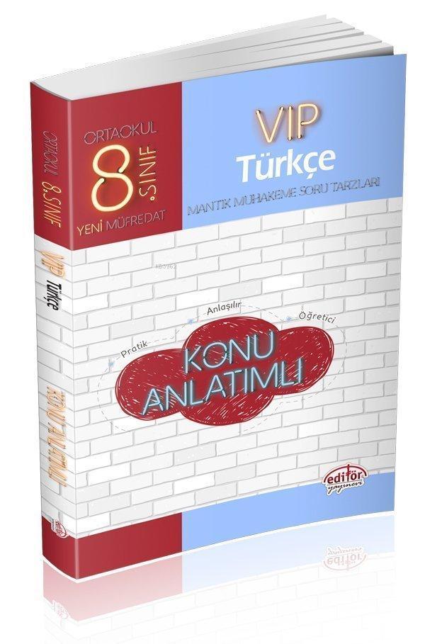 Editör Yayınları 8. Sınıf LGS VIP Türkçe Konu Anlatımlı Editör 