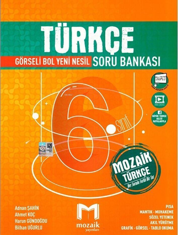 Mozaik Yayınları 6. Sınıf Türkçe Görseli Bol Yeni Nesil Soru Bankası Mozaik 