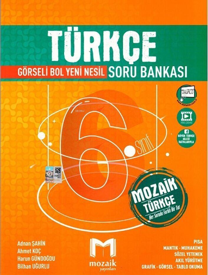  Mozaik Yayınları 6 Sınıf Türkçe Görseli Bol Yeni Nesil Soru Bankası Mozaik | Mozaik (Hazırlık) | 9786257870016 