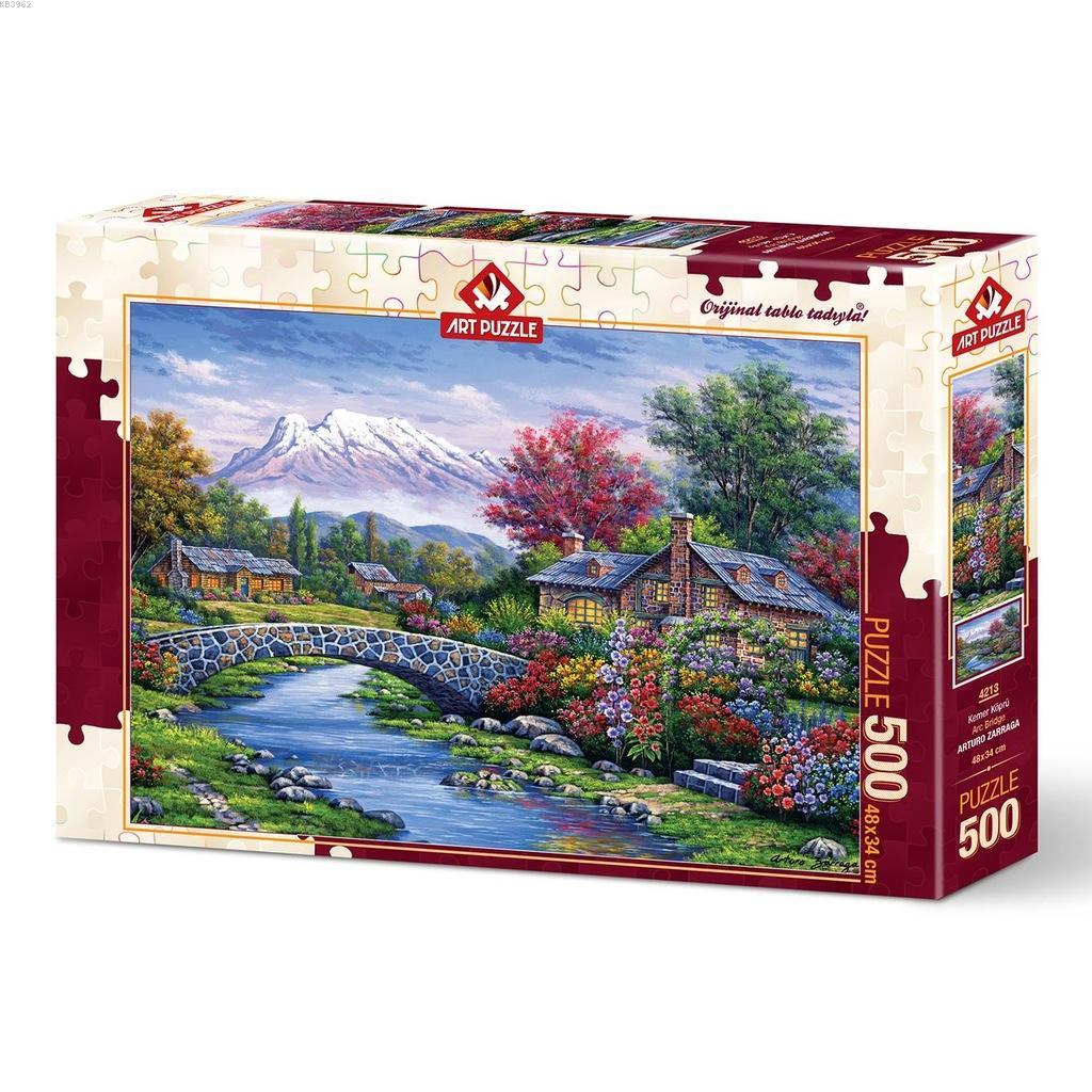 Bridges puzzle. Пазлы 500 элементов. Пазлы для детей 500 деталей. Пазл арт. Пазл чудесный домик в горах.