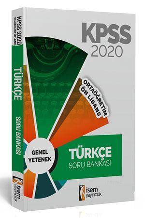 İsem Yayınları 2020 KPSS Ortaöğretim Ön Lisans Türkçe Soru Bankası