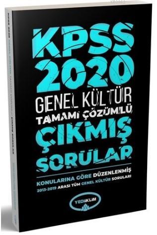 Yediiklim 2020 KPSS Genel Kültür 2013-2019 Konularına Göre Çıkmış Sorular