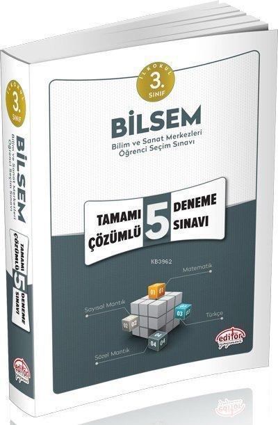 Editör Yayınları 3. Sınıf BİLSEM Tamamı Çözümlü 5 Deneme Sınavı Editör 