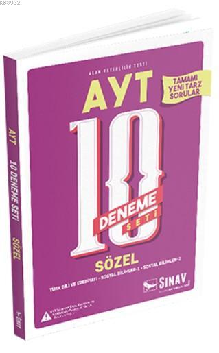 2019 AYT Sözel 10 Deneme Seti; Türk Dili ve Edebiyatı - Sosyal Bilimler 1 - Sosyal Bilimler 2