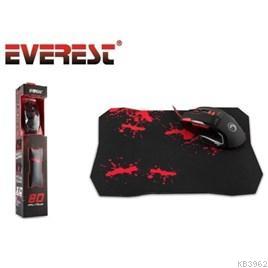 Everest Siyah Gaming Mouse Pad ve Mouse Sgm-x10