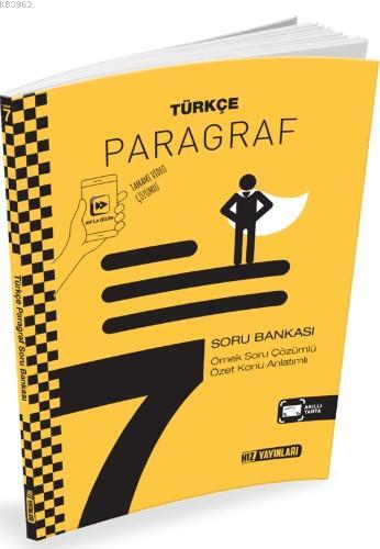 Hız Yayınları 7. Sınıf Türkçe Paragraf Soru Bankası Tamamı Video Çözümlü Hız 