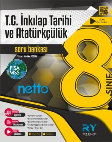 Referans Netto LGS 8.Sınıf T.C. İnkılap Tarihi ve Atatürkçülük Soru Bankası Video Çözümlü 2021