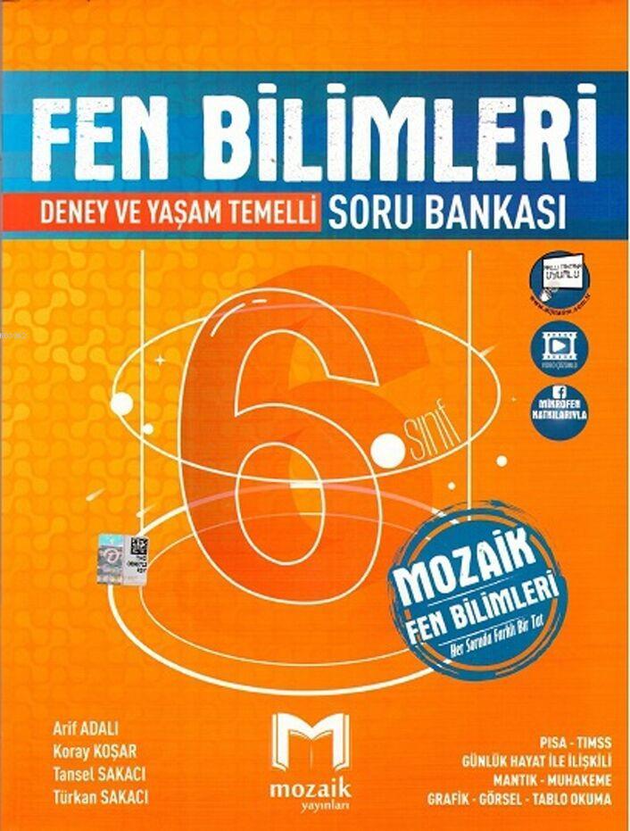  Mozaik Yayınları 6 Sınıf Fen Bilimleri Soru Bankası | Mozaik (Hazırlık) | 9786257870047 | 