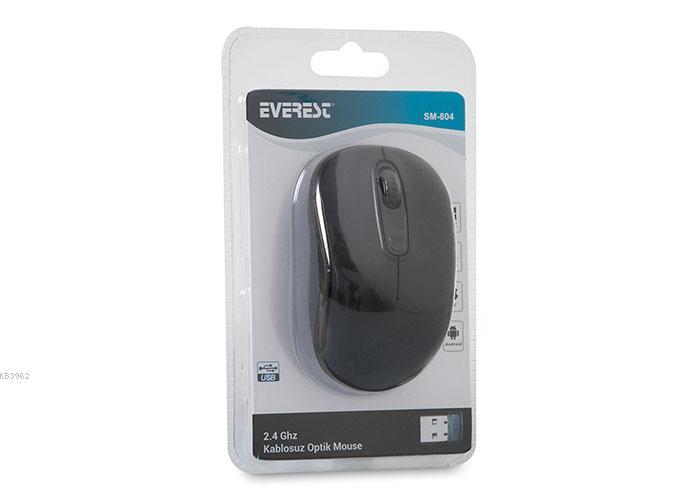 Everest Kablosuz Mouse Siyah  Sm-804
