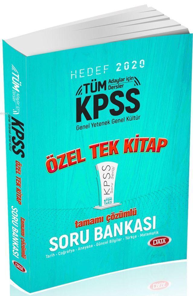Data Yayınları 2020 KPSS Genel Yetenek Genel Kültür Tek Kitap Tamamı Çözümlü Soru Bankası