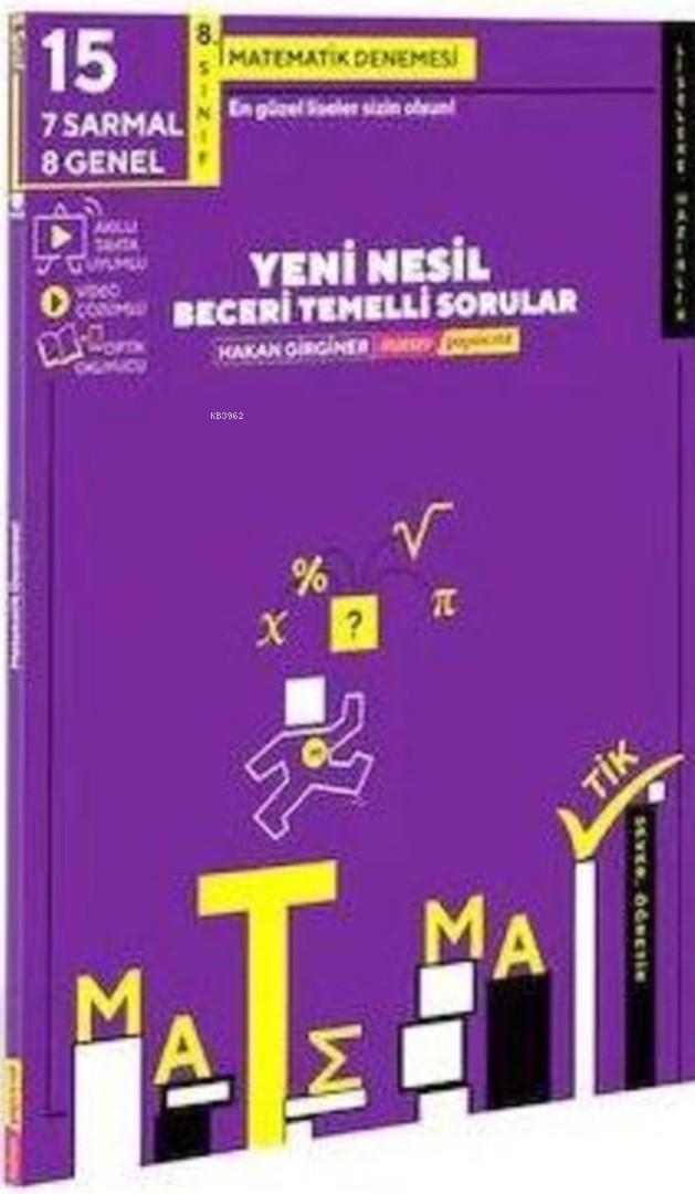Matsev Yayınları 8. Sınıf Matematik 15 li Deneme Matsev 