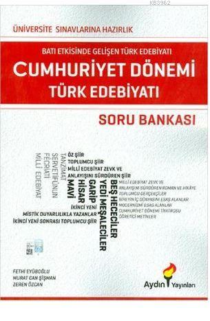 Aydın Yayınları TYT AYT Cumhuriyet Dönemi Türk Edebiyatı Soru Bankası Aydın 