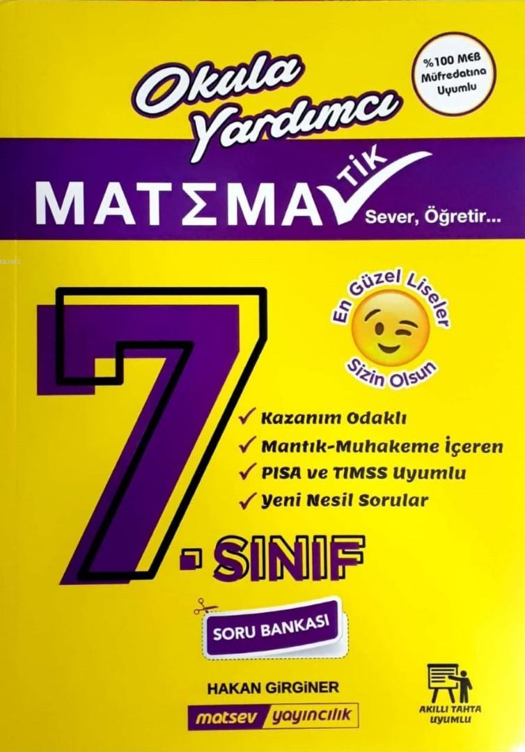 Matsev Yayınları 7. Sınıf Matematik Soru Bankası Matsev 
