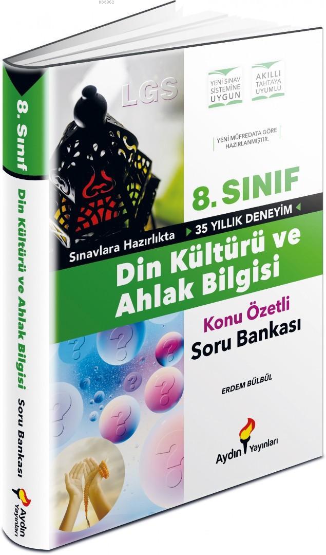 Aydın Yayınları 8. Sınıf LGS Din Kültürü ve Ahlak Bilgisi Konu Özetli Soru Bankası Aydın 