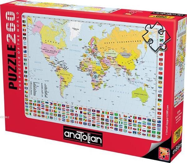 Anatolian Puzzle 260 Parça Dünya Siyasi Harita 3319