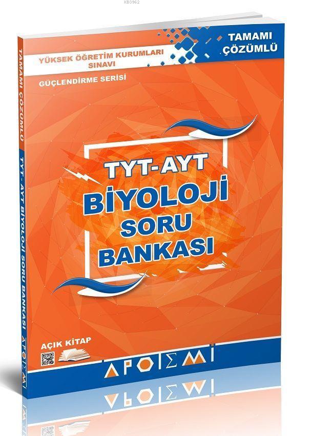  Apotemi Yayınları TYT AYT Biyoloji Tamamı Çözümlü Soru Bankası | Kolektif | Apotemi Yayınları | 9786057551009 