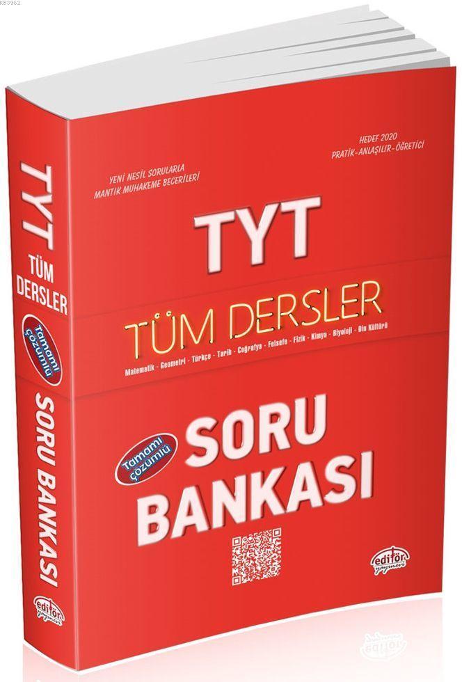 Editör Yayınları TYT Tüm Dersler Tamamı Çözümlü Soru Bankası Editör 
