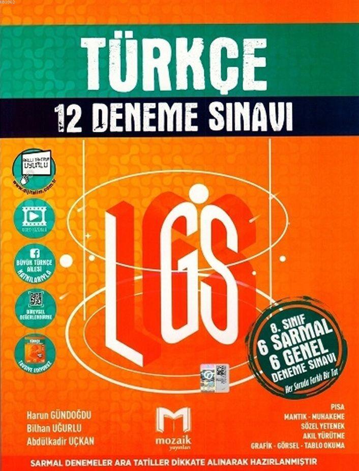 Mozaik Yayınları 8. Sınıf LGS Türkçe 12 Deneme Sınavı Mozaik 